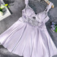 Purple Soft Satin Slip Dress