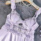 Purple Soft Satin Slip Dress