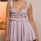 Purple Soft Satin Slip Dress