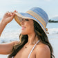 Multi-Stripe Bow Accent Sunhat