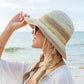 Multi-Stripe Bow Accent Sunhat