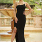 Cameron One Shoulder Gown - Black Bodycon Dress