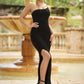 Cameron One Shoulder Gown - Black Bodycon Dress