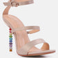 Lawsuit Rhinestone Ball Heel Satin Sandals