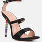 Lawsuit Rhinestone Ball Heel Satin Sandals