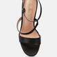 Lawsuit Rhinestone Ball Heel Satin Sandals
