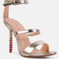 Lawsuit Rhinestone Ball Heel Satin Sandals