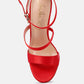 Lawsuit Rhinestone Ball Heel Satin Sandals