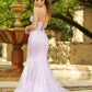Reva Corset Gown - Lilac Floral Lace Dress