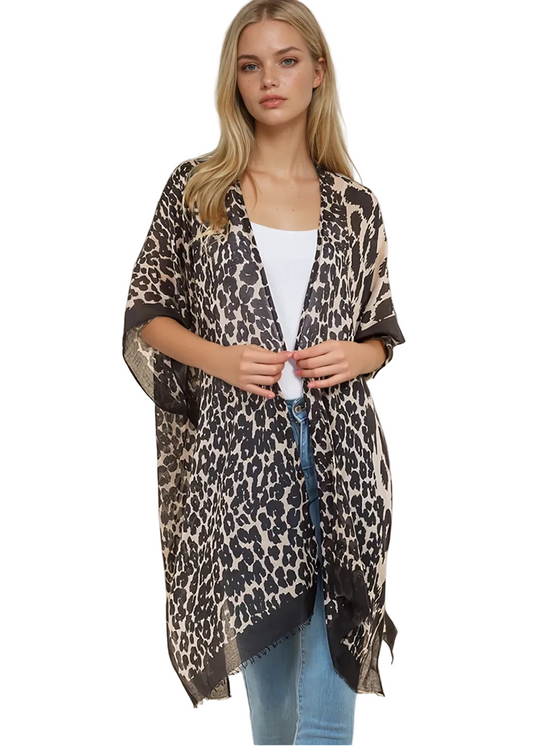 Leopard Print Kimono