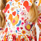Little Red Hen 3/4 Sleeve Pocket Twirl Dress
