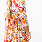 Little Red Hen 3/4 Sleeve Pocket Twirl Dress
