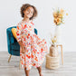 Little Red Hen 3/4 Sleeve Pocket Twirl Dress