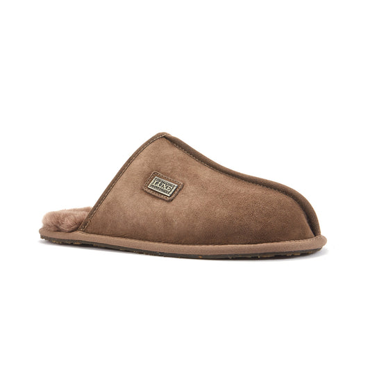 MENS CLOSED MULE CLAY