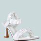 Merker Ruched Spool Heel Casual Sandals