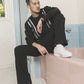Men's Sweatshirt Reflective Tape Sweatshirt in Black
