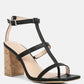 Mirabella Open Square Toe Block Heel Sandals