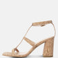 Mirabella Open Square Toe Block Heel Sandals