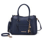 Valeria Satchel Handbag and keyring Bracelet Set