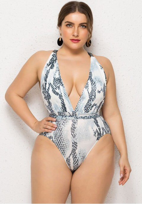 Animal Print One Piece Swimsuit
