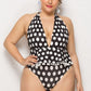 Plus Size Polka Dot One Piece Swimsuit
