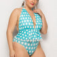 Plus Size Polka Dot One Piece Swimsuit