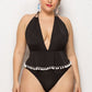 Black Skirted One Piece Swimsuit
