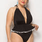 Black Skirted One Piece Swimsuit