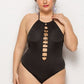 Solid Color One Piece Swimsuit