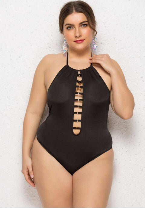 Solid Color One Piece Swimsuit