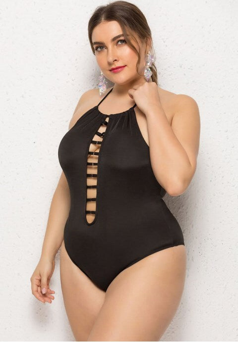 Solid Color One Piece Swimsuit