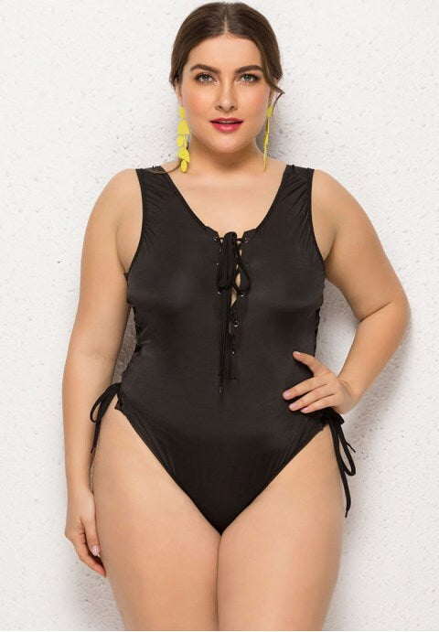 Laced One Piece Swimsuit