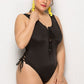Laced One Piece Swimsuit