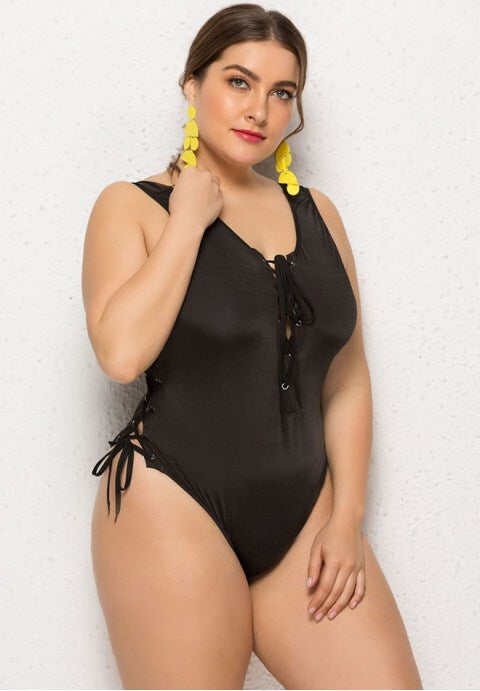 Laced One Piece Swimsuit