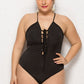 criss-cross One Piece Swimsuit