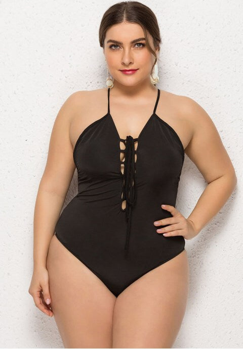 criss-cross One Piece Swimsuit