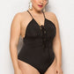 criss-cross One Piece Swimsuit
