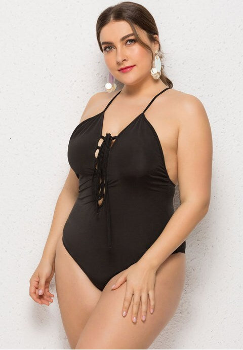 criss-cross One Piece Swimsuit