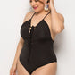 criss-cross One Piece Swimsuit