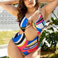 Cut Out Color Block Sexy One Piece Swimsuits