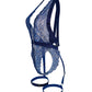 Blue Sexy Lace Suspenders Shapewear