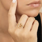 Sterling Silver Mini Champagne Elongated Cushion Ring