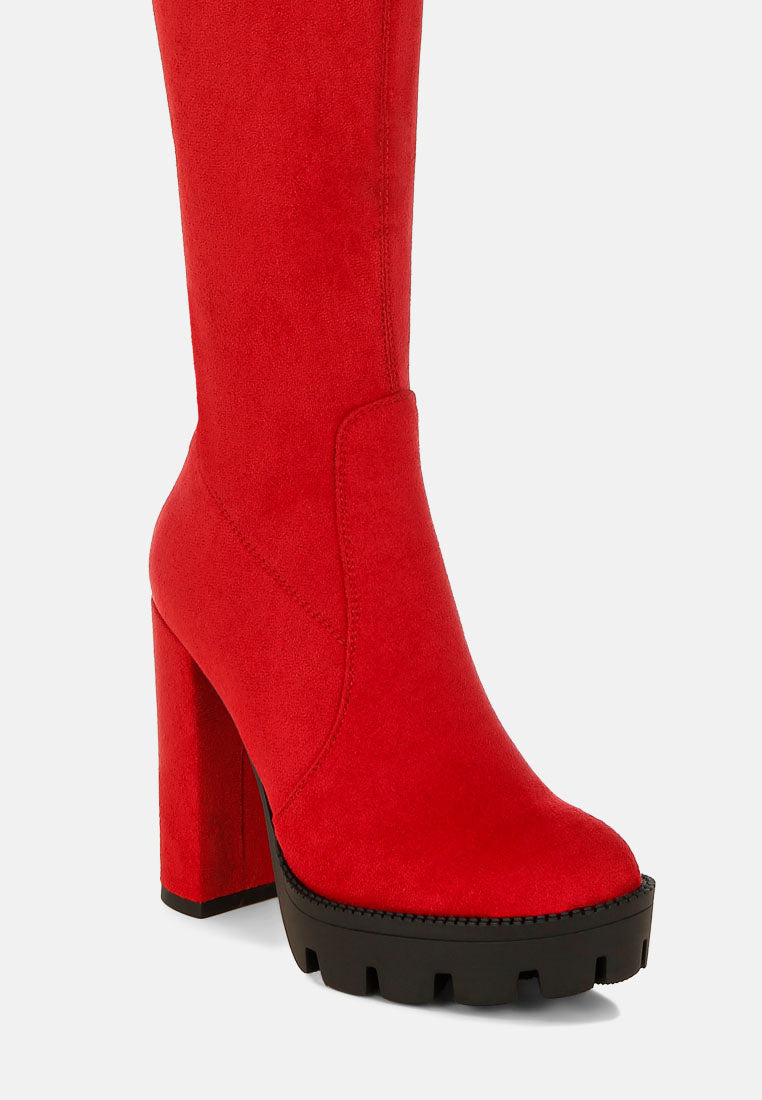 Maple Faux Suede Long Boots