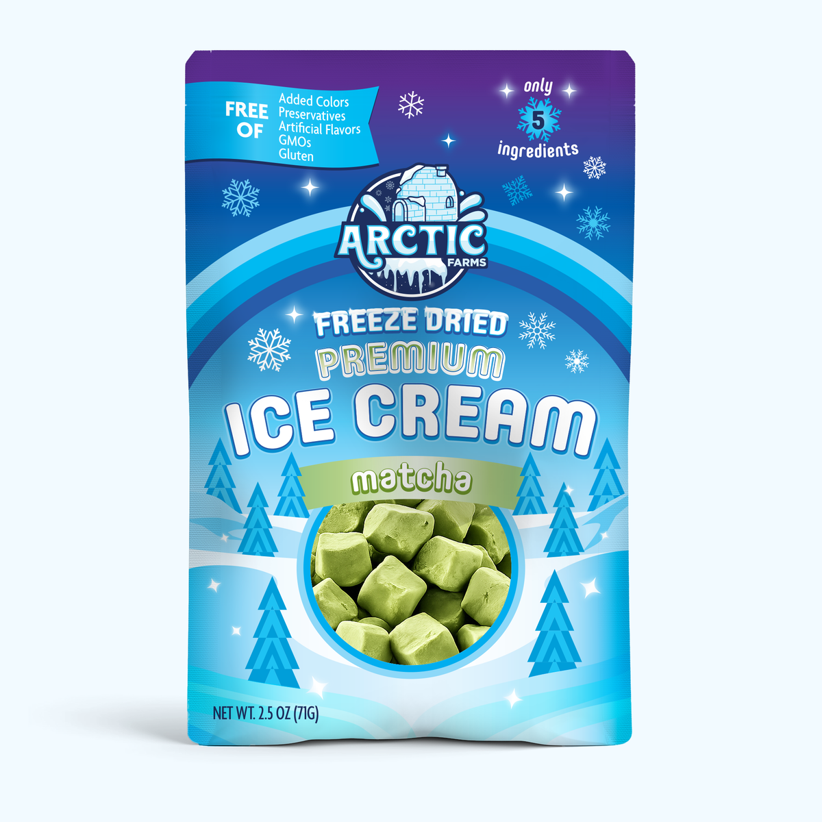 PREMIUM Freeze Dried Ice Cream * Only 5 Ingredients * Matcha Green Tea