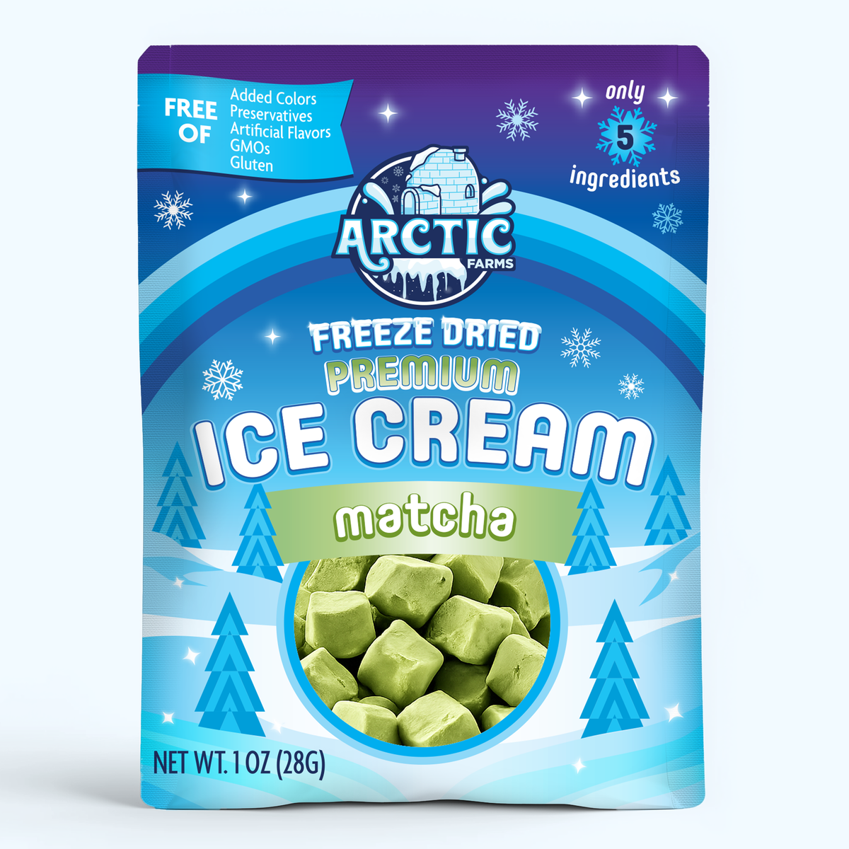 PREMIUM Freeze Dried Ice Cream * Only 5 Ingredients * Matcha Green Tea