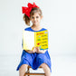 Royal Blue 3/4 Sleeve Pocket Twirl Dress