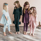 Sage 3/4 Sleeve Pocket Twirl Dress