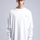 Minimalist Layered Long Sleeve Oversized T-shirt – White & Black