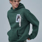 Mixed-Media Horse Graphic Hoodie