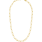 Sterling Silver Large Elongated Paperclip Chain Necklace